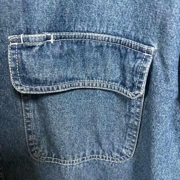 Vintage Reservoir Sportswear Jacket Men XL Jean Denim Flannel Lined Work Shacket - Picture 7 of 13